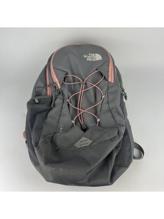 The North Face Handbags - The North Face Jester Women's Backpack Gray Pink Laptop School Book Bag